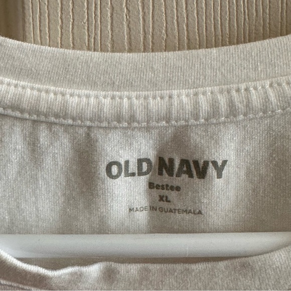 Old Navy White Bestee Cotton Modal Blend T-Shirt Women’s Size XL - Picture 3 of 4